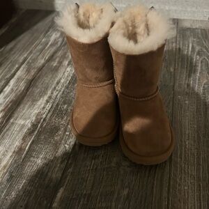 UGG Tan Kids Boots with Cream Lining